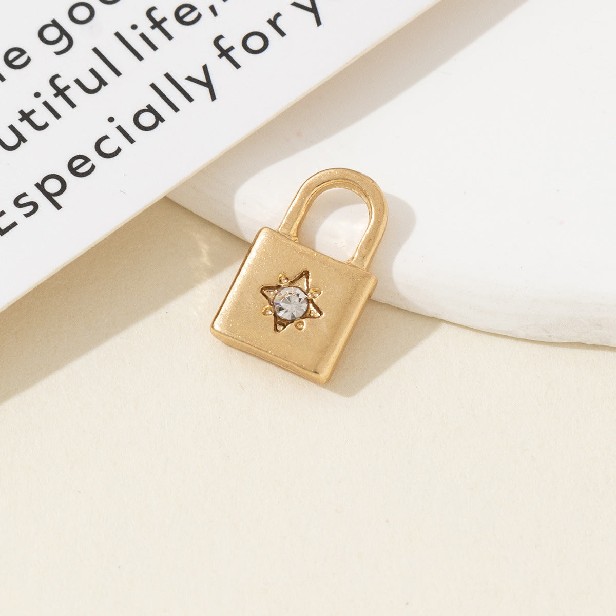Diamond Studded Lock Pendant, Heart-shaped Lock, Fake Lock Bracelet, Earring Material, Luggage, Clothing Decoration, Diy Alloy Jewelry Accessories