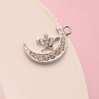 Vintage Star Moon Hollow Pendant Handmade Star Moon Pendant Bracelet Necklace Accessories DIY Alloy Accessories