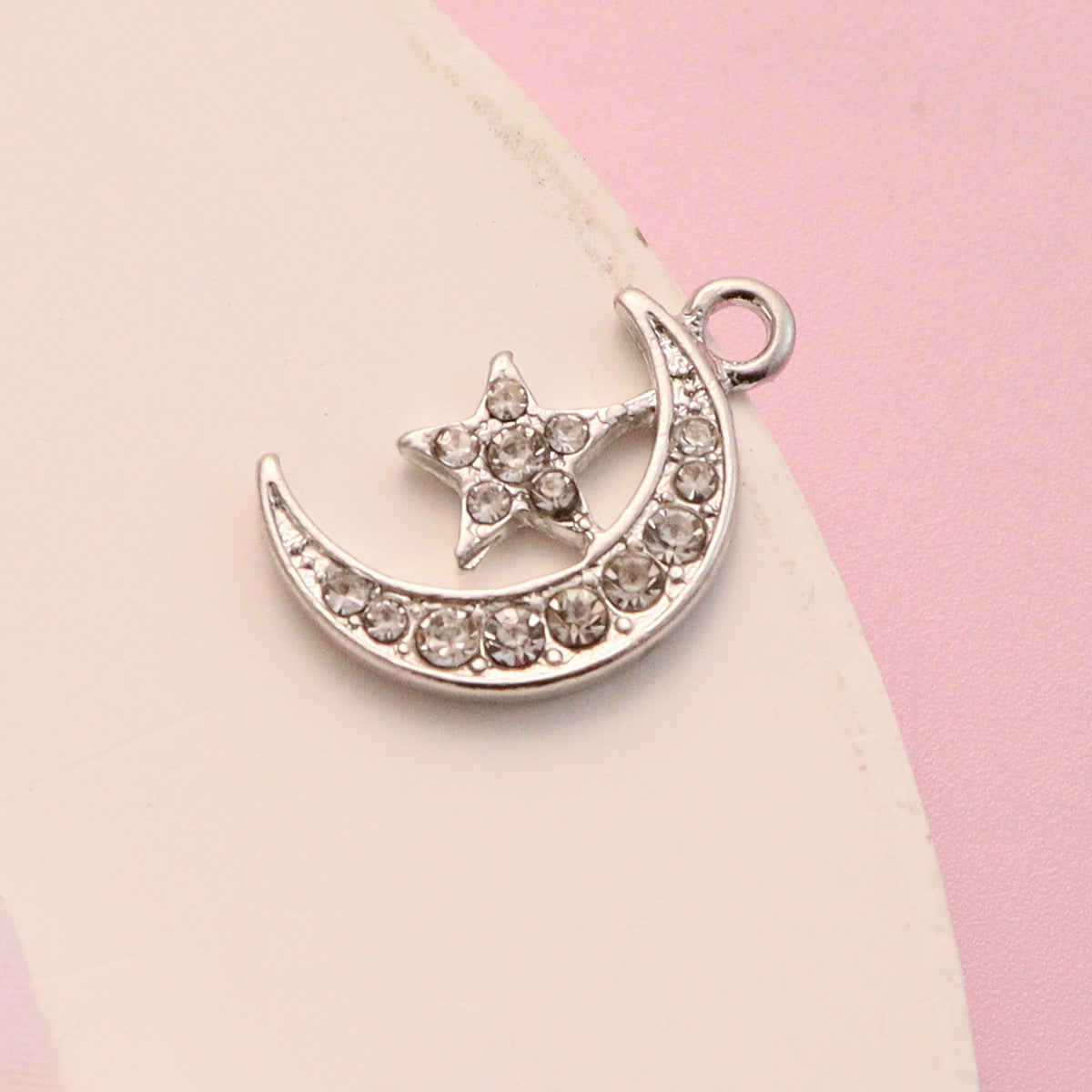 Vintage Star Moon Hollow Pendant Handmade Star Moon Pendant Bracelet Necklace Accessories DIY Alloy Accessories