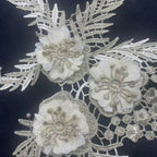 Sequins & Beaded Flower Lace Hollow - Out Embroidery Trim - DIY Collar Decor & Apparel Patch Accessories