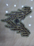 Multicolor Hand-Beading Lace Trim with Crystal Glass Rhinestones & Seed Beads – Embellished DIY Appliqué for Wedding Dresses, Evening Gowns, Qipao & Bridal Fashion Sewing Projects