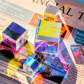 Sun Catcher Color-Fusing Prism Electroplated Crystal Glass Ornament - Suncatcher Light Cube