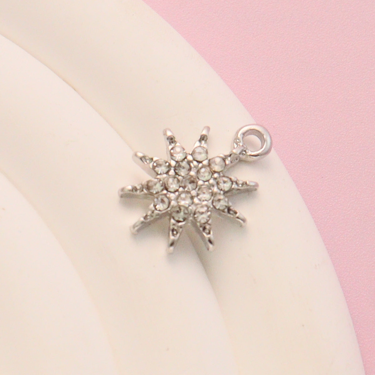 Cross Border Hollow Pentagram Diamond Inlaid Small Pendant Alloy Jewelry Accessories Diy Accessories Pendant Bracelet Clothing Material