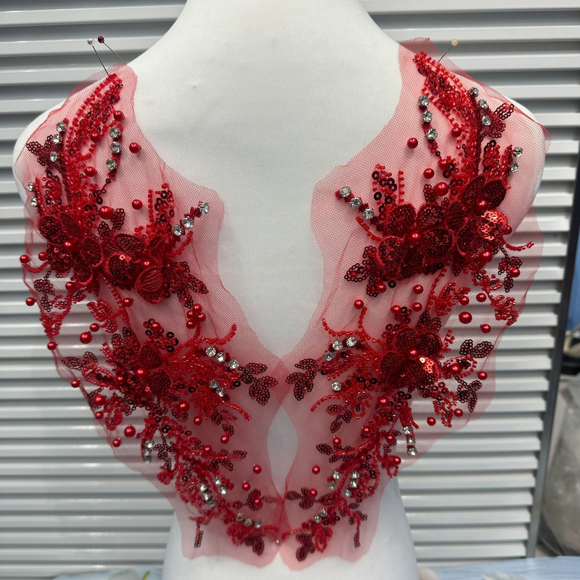 New Arrival Multi-Color Lace Embroidered Sequin Trim - DIY Bridal/Evening/Dance Costume Applique Lace Border