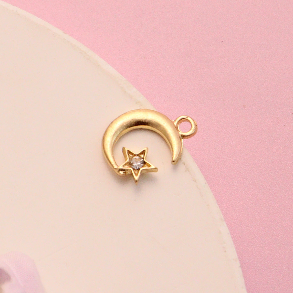 Vintage Star Moon Hollow Pendant Handmade Star Moon Pendant Bracelet Necklace Accessories DIY Alloy Accessories