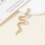 Cross Border New Diamond Inlaid Snake Shaped Alloy Pendant Bracelet Necklace Earring Accessories High-end Diy Material Accessories