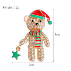 Women's Christmas Brooches Set - New Fashion Santa Tree Reindeer Wreath Snowflake Bell Pins