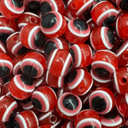 Resin Devil's Eye Beads - Turkish Blue Evil Eye Striped Loose Beads for DIY Jewelry