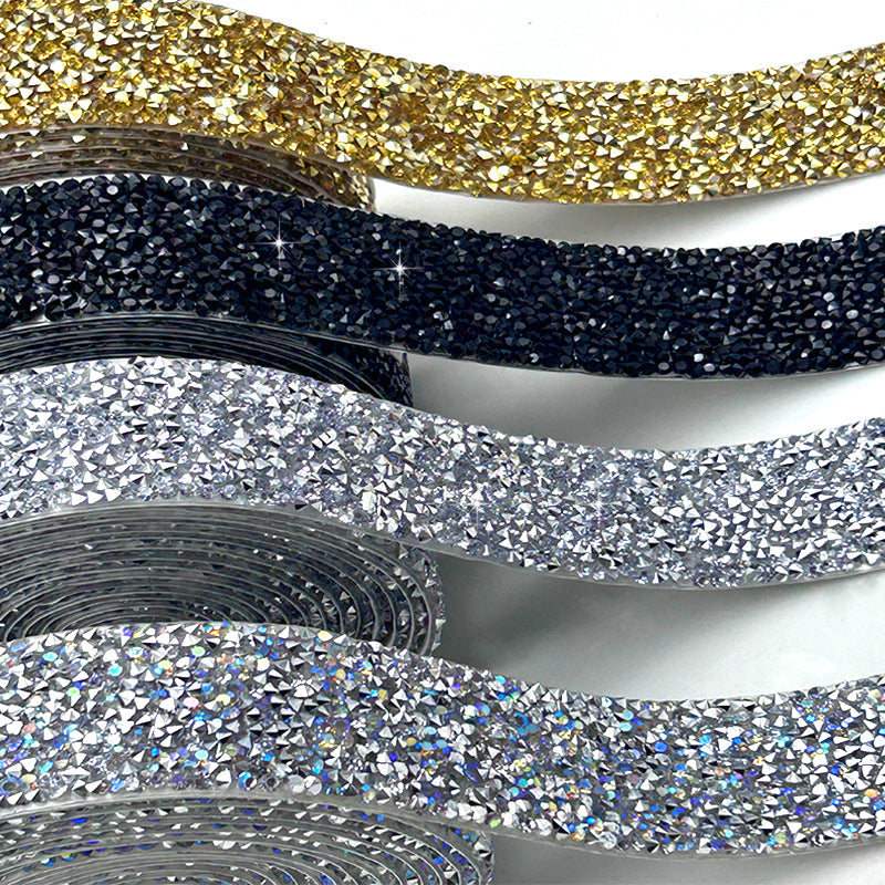 Resin rhinestone strip, self-adhesive rhinestone patch, clothing adhesive hot rhinestone DIY accessory rhinestone strip