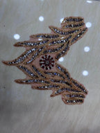 Multicolor Hand-Beading Lace Trim with Crystal Glass Rhinestones & Seed Beads – Embellished DIY Appliqué for Wedding Dresses, Evening Gowns, Qipao & Bridal Fashion Sewing Projects