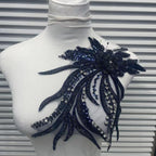 Lace Embroidery with Sequins Trim - Exquisite DIY Accessories for Wedding Dresses, Evening Gowns & Cheongsams