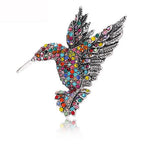 Retro Woodpecker Brooch - Full Crystal Rhinestone Eco Alloy Bird Pin, Vintage Style Women's Fashion Jewelry