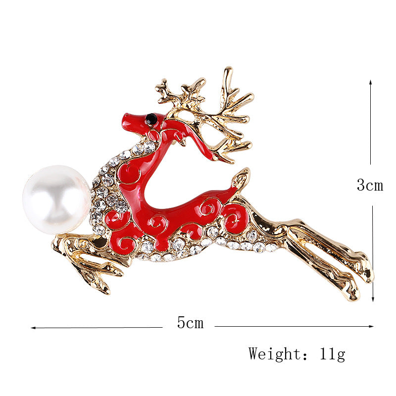 Women's Christmas Brooches Set - New Fashion Santa Tree Reindeer Wreath Snowflake Bell Pins