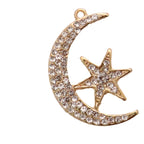 Vintage Star Moon Hollow Pendant Handmade Star Moon Pendant Bracelet Necklace Accessories DIY Alloy Accessories