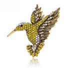 Retro Woodpecker Brooch - Full Crystal Rhinestone Eco Alloy Bird Pin, Vintage Style Women's Fashion Jewelry