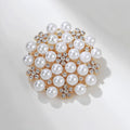 Women's Eco Alloy Camellia Brooch - Crystal Pearl Flower Pin, Korean-Inspired Luxury Fashion Jewelry