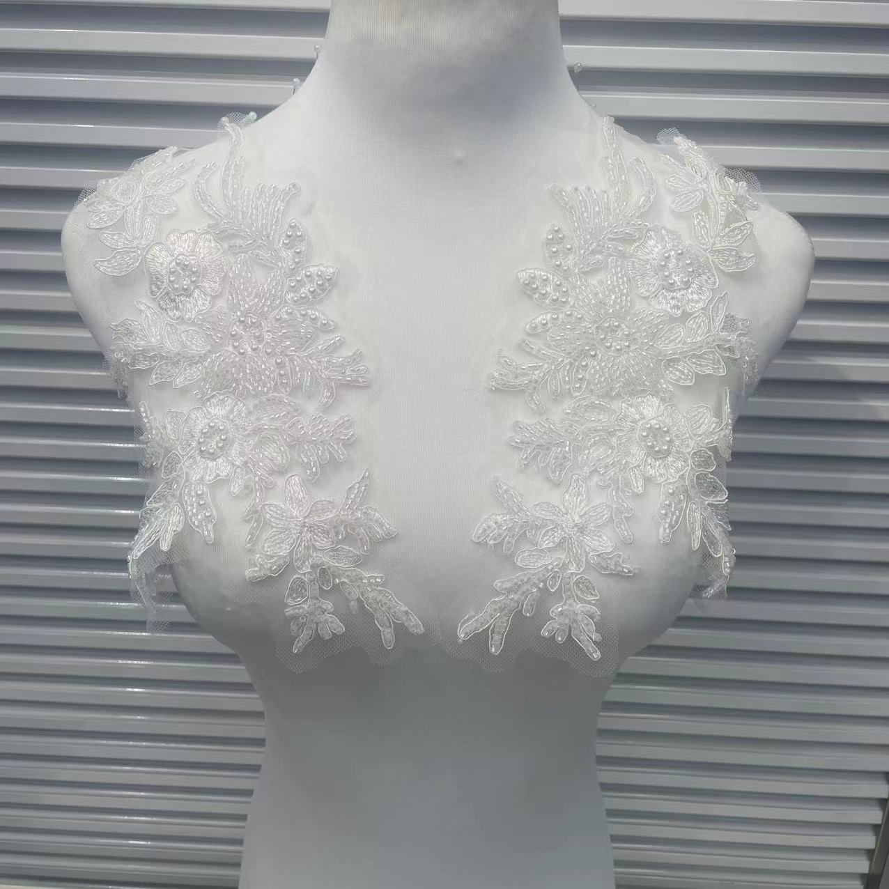 Multicolor Lace Embroidery Sequins Trim - DIY Accessories for Wedding Dresses, Evening Gowns & Dance Performance Costumes