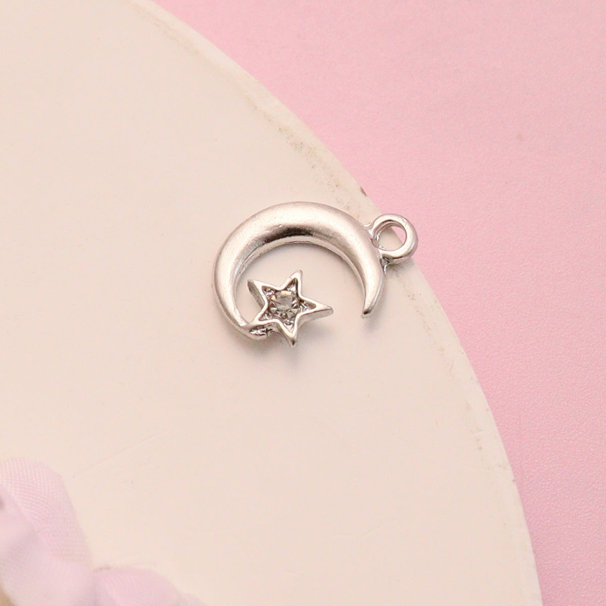 Vintage Star Moon Hollow Pendant Handmade Star Moon Pendant Bracelet Necklace Accessories DIY Alloy Accessories