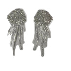 Luxury Pearl & Crystal Wing Applique Patch - High-Quality Beaded Sequin Embroidery