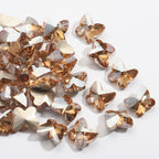 Crystal Butterfly Gradient Pointed-Back Nail Rhinestones – DIY Nail Art Supplies, Special-Shaped Glass Gems for Press-On Manicure Decorations