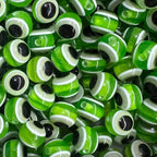 Resin Devil's Eye Beads - Turkish Blue Evil Eye Striped Loose Beads for DIY Jewelry