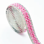 Pearl Rhinestone Strip, Self-adhesive Rhinestone Strip, Diy Jewelry Accessory, Shoe And Bag Decoration, Clothing Rhinestone Patch