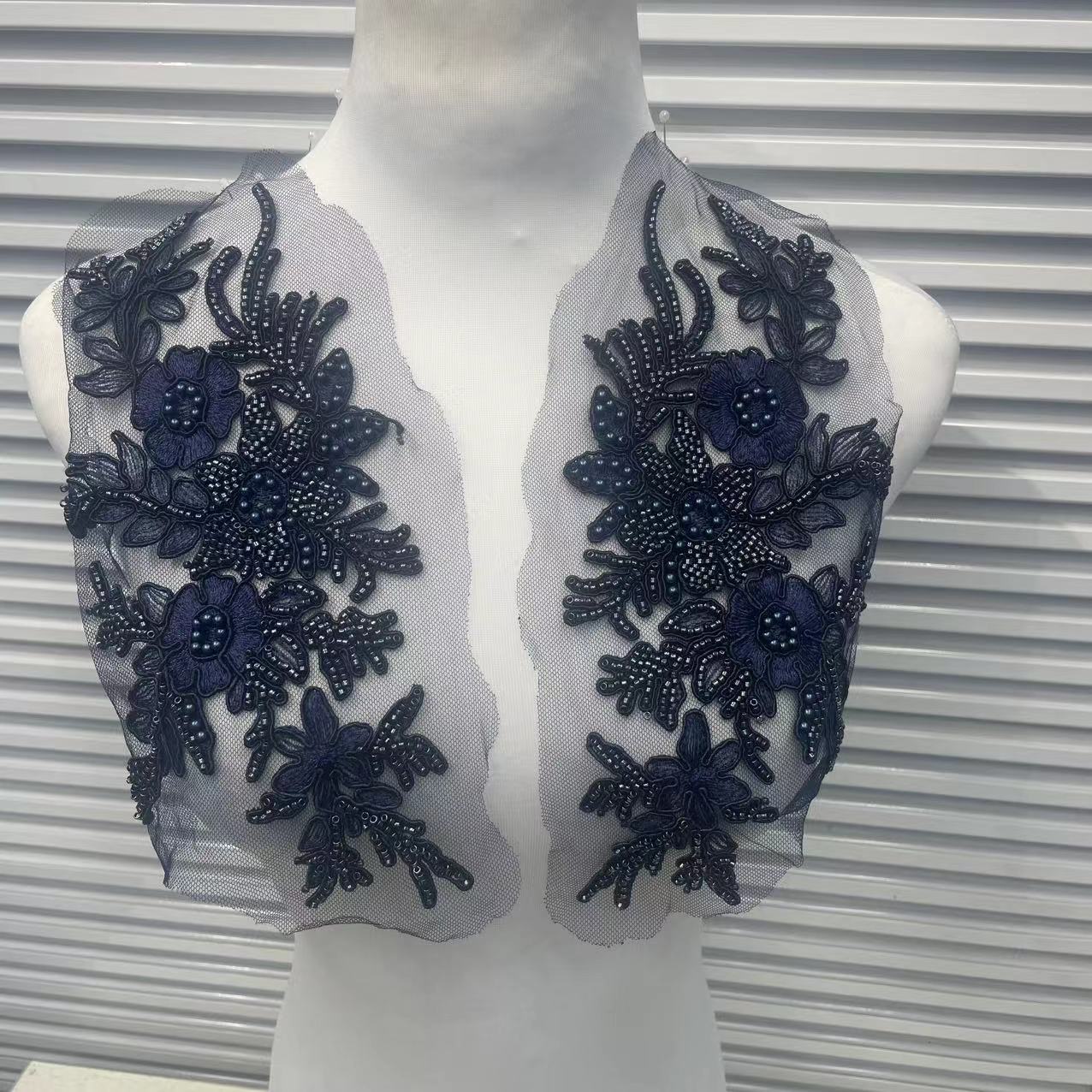 Multicolor Lace Embroidery Sequins Trim - DIY Accessories for Wedding Dresses, Evening Gowns & Dance Performance Costumes