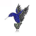 Retro Woodpecker Brooch - Full Crystal Rhinestone Eco Alloy Bird Pin, Vintage Style Women's Fashion Jewelry