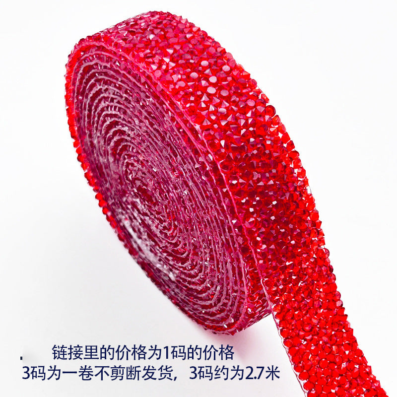 Resin rhinestone strip, self-adhesive rhinestone patch, clothing adhesive hot rhinestone DIY accessory rhinestone strip