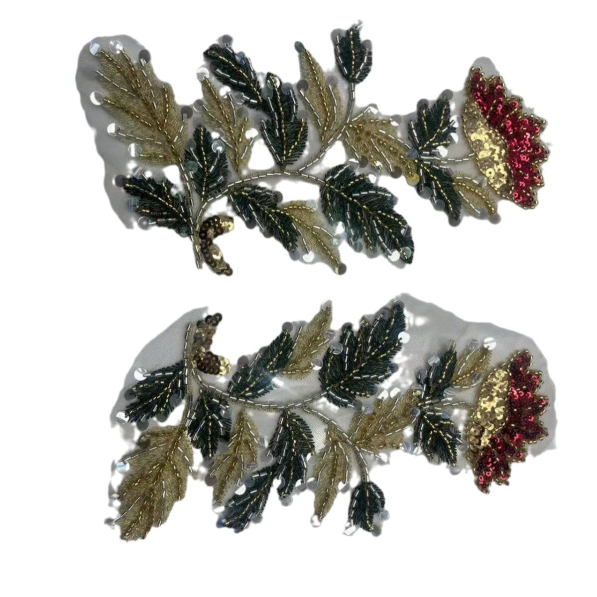 Multicolor Floral Lace Trim with Beaded & Rhinestone Embellishment – Sparkling Appliqué for Wedding Dresses, Evening Gowns & Bridal DIY Sewing Projects