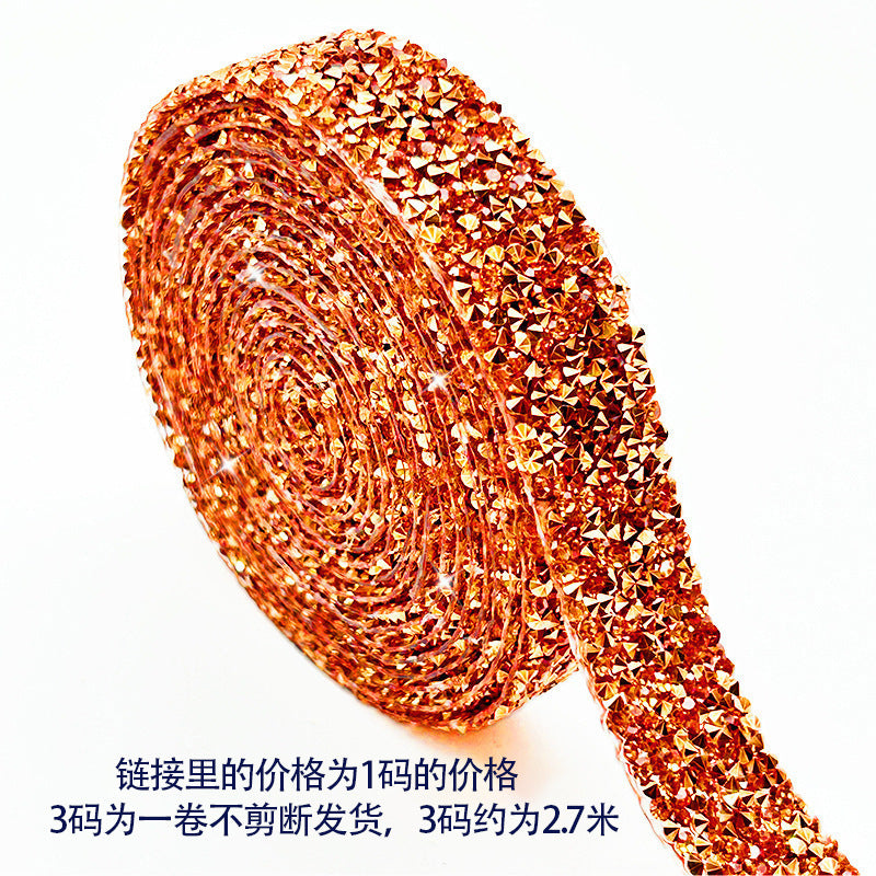 Resin rhinestone strip, self-adhesive rhinestone patch, clothing adhesive hot rhinestone DIY accessory rhinestone strip