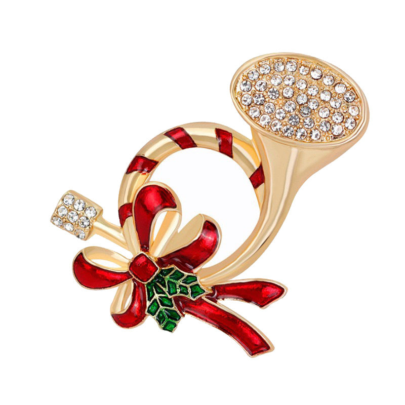 Women's Christmas Brooches Set - New Fashion Santa Tree Reindeer Wreath Snowflake Bell Pins