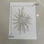 Embroidered Sequined Flower Lace Trim - Beaded DIY Sewing Collar Decor