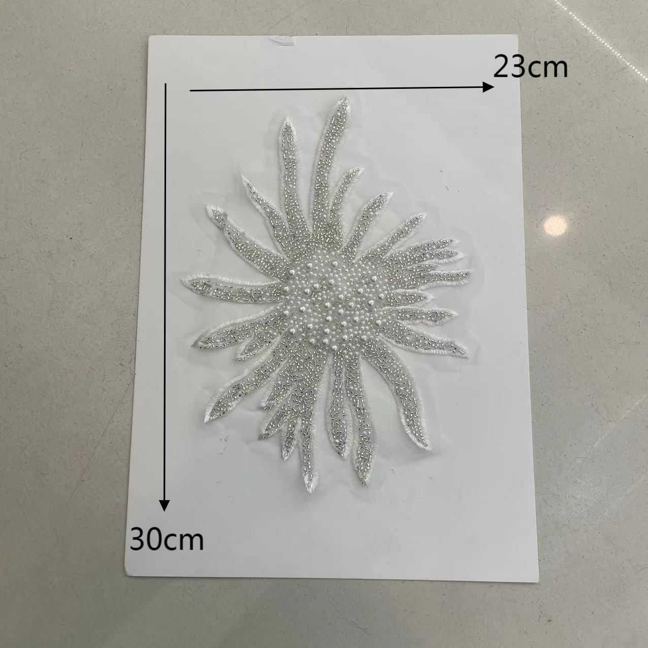 High-Quality Embroidery DIY Sequined Flower Beaded Lace Trim Collar Sewing Decor for Dresses & Garment Accessories