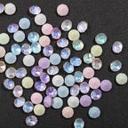 33-Facet 8mm Mocha Gradient Pointed-Back Nail Rhinestones – Mini Stacked Crystal Gems for DIY Manicure, Bag & Apparel Embellishments