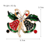 Women's Christmas Brooches Set - New Fashion Santa Tree Reindeer Wreath Snowflake Bell Pins