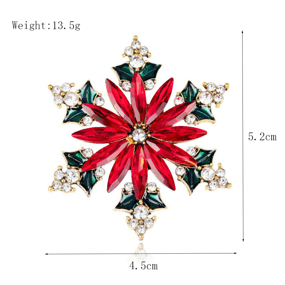 Women's Christmas Brooches Set - New Fashion Santa Tree Reindeer Wreath Snowflake Bell Pins