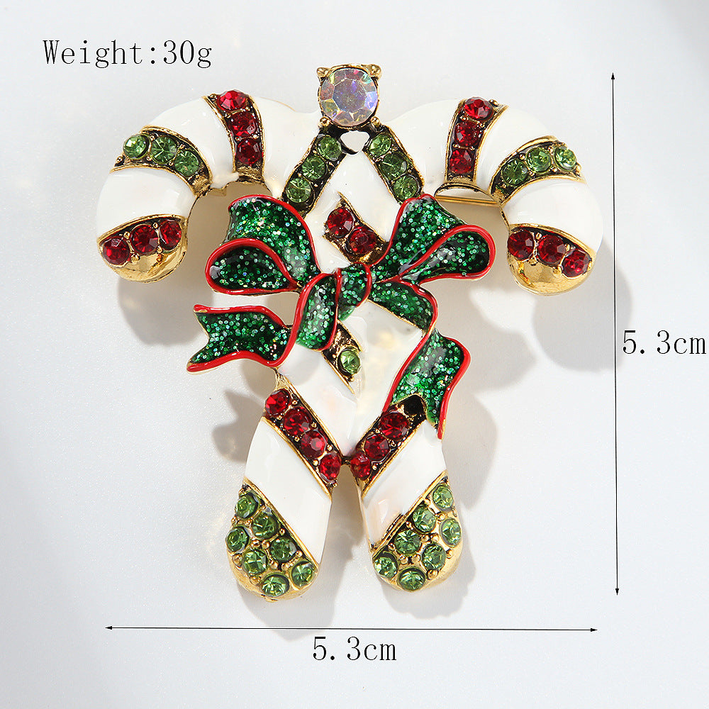 Women's Christmas Brooches Set - New Fashion Santa Tree Reindeer Wreath Snowflake Bell Pins