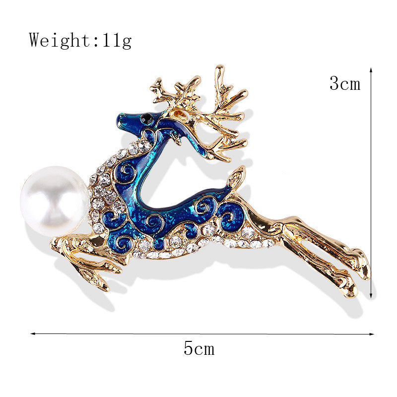 Women's Christmas Brooches Set - New Fashion Santa Tree Reindeer Wreath Snowflake Bell Pins