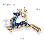 Women's Christmas Brooches Set - New Fashion Santa Tree Reindeer Wreath Snowflake Bell Pins