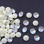 33-Facet 8mm Mocha Gradient Pointed-Back Nail Rhinestones – Mini Stacked Crystal Gems for DIY Manicure, Bag & Apparel Embellishments