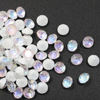 33-Facet 8mm Mocha Gradient Pointed-Back Nail Rhinestones – Mini Stacked Crystal Gems for DIY Manicure, Bag & Apparel Embellishments