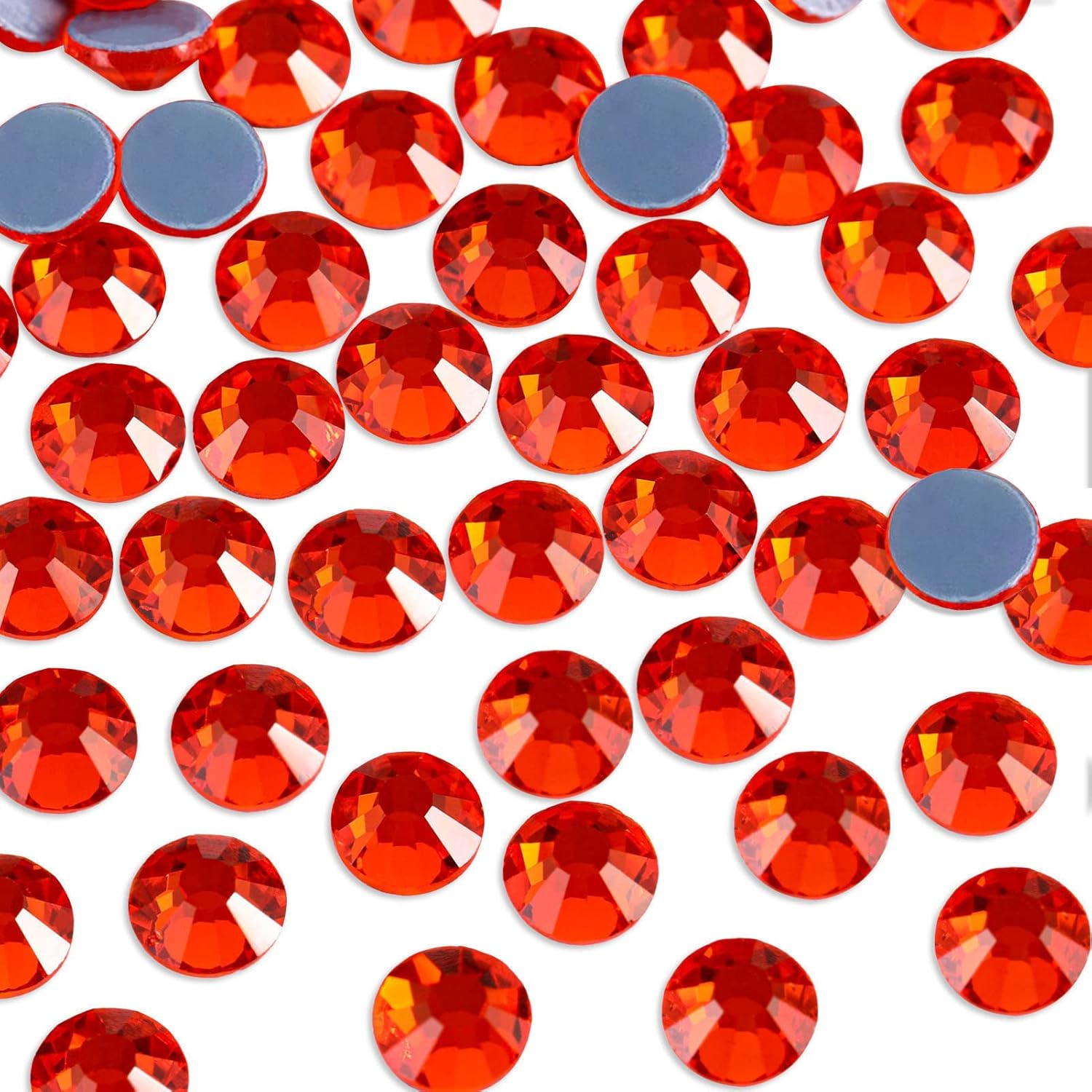 Hotfix Rhinestones, Crystal Rhinestones for Crafts Clothes DIY Decoration-Orange
