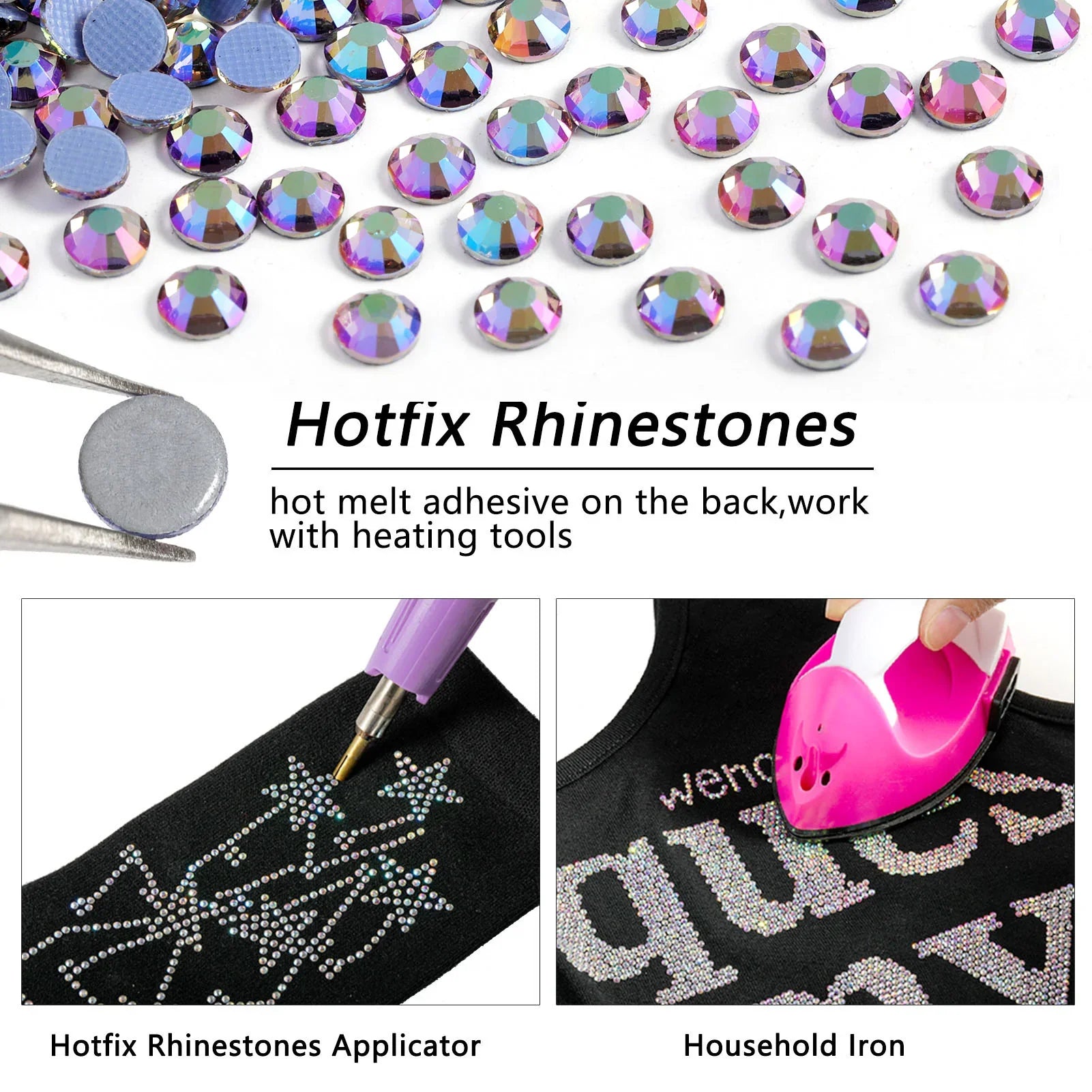 Hotfix Rhinestones, Crystal Rhinestones for Crafts Clothes DIY Decoration- Paradise Shine