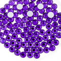 Flat Back Crystal Rhinestones Round Gems For Nail Art And Craft Glue Fix - Purple