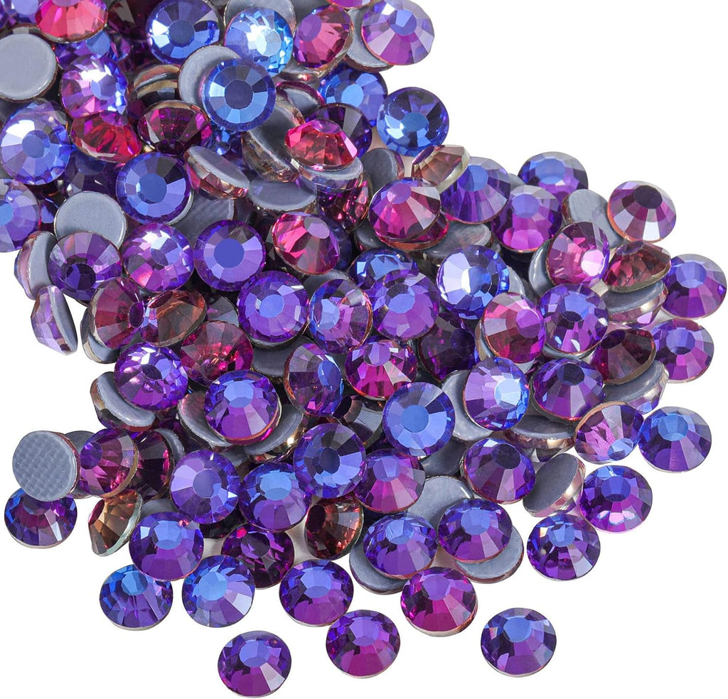 Hotfix Rhinestones, Crystal Rhinestones for Crafts Clothes DIY Decoration- Purple Velvet