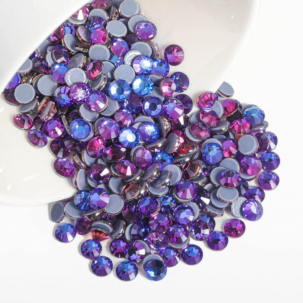 Hotfix Rhinestones, Crystal Rhinestones for Crafts Clothes DIY Decoration- Purple Velvet