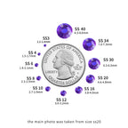 Flat Back Crystal Rhinestones Round Gems For Nail Art And Craft Glue Fix- Purple Velvet