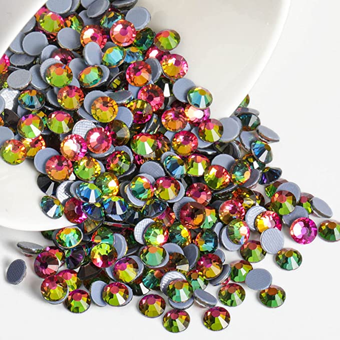 Hotfix Rhinestones, Crystal Rhinestones for Crafts Clothes DIY Decoration-Rainbow