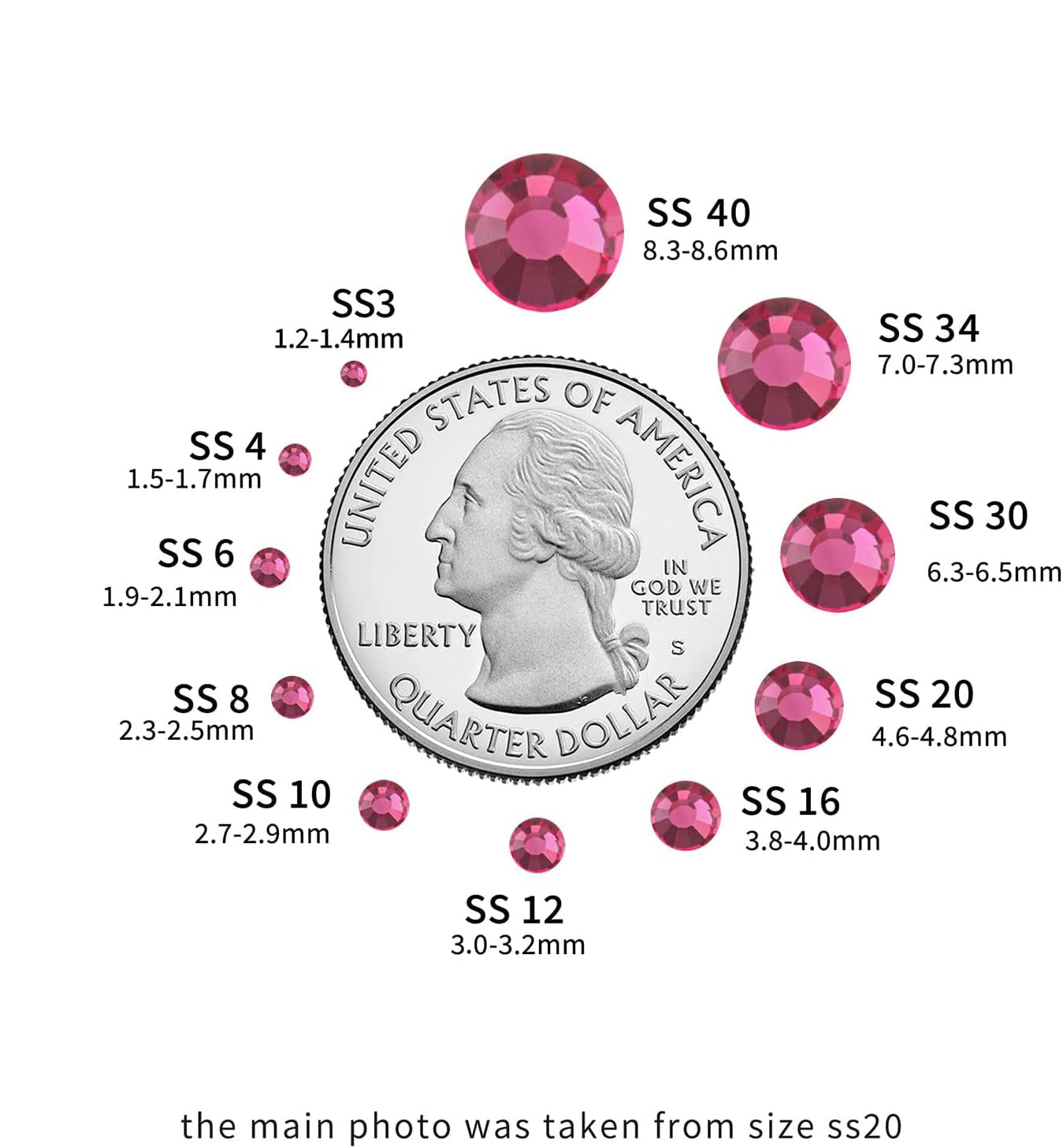 Hotfix Rhinestones, Crystal Rhinestones for Crafts Clothes DIY Decoration-Rose